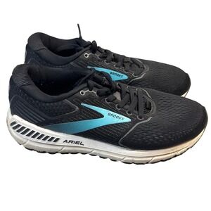 Brooks Ariel 20 W7 MDB Running Shoes Black Teal Stability Sneakers 1103151D064